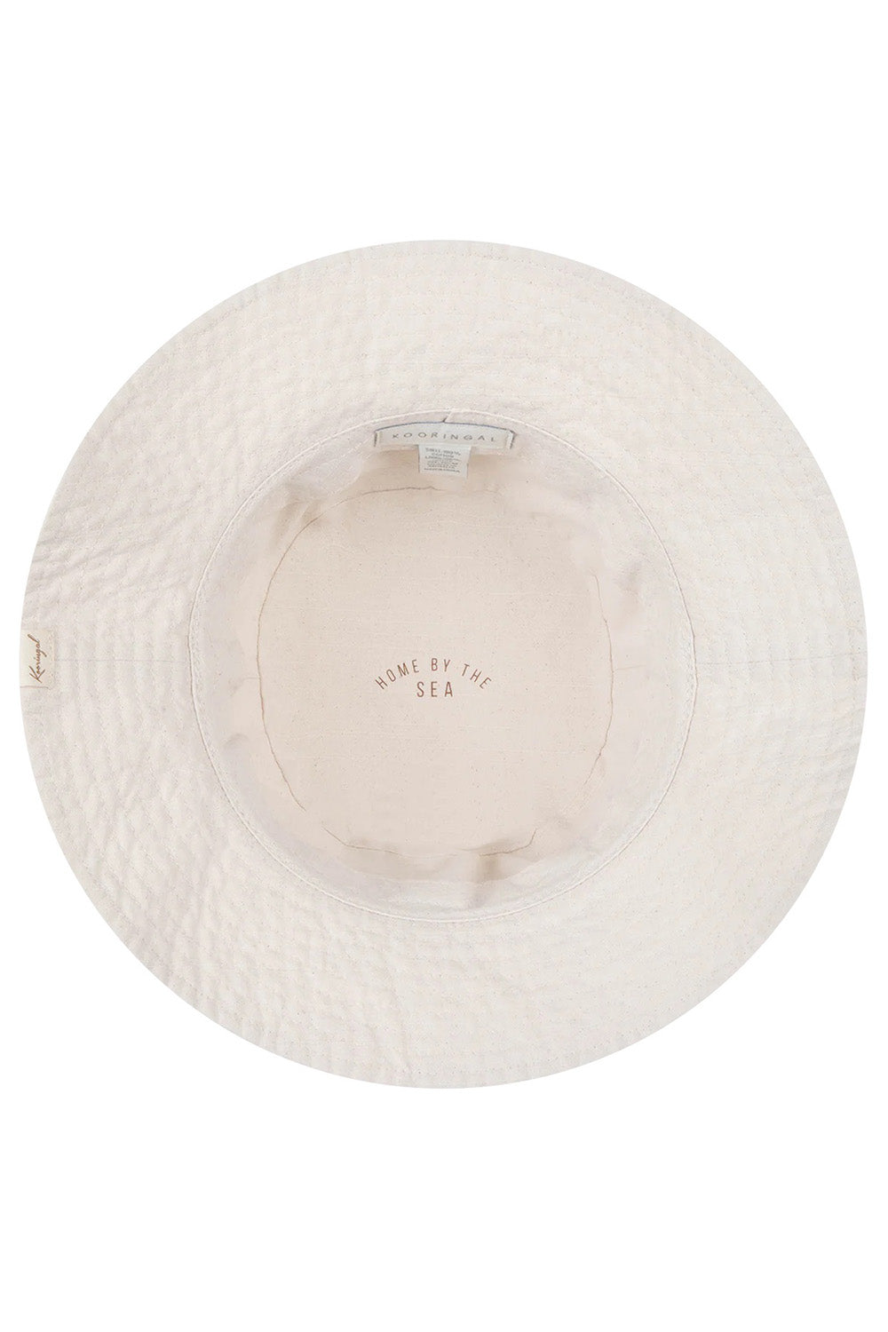 Product shot of the Tullamore Cotton Bucket Hat in colour Natural, detail