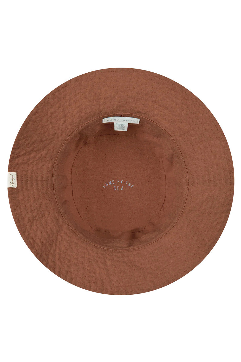 Product shot of the Tullamore Cotton Bucket Hat in colour Tan, detail