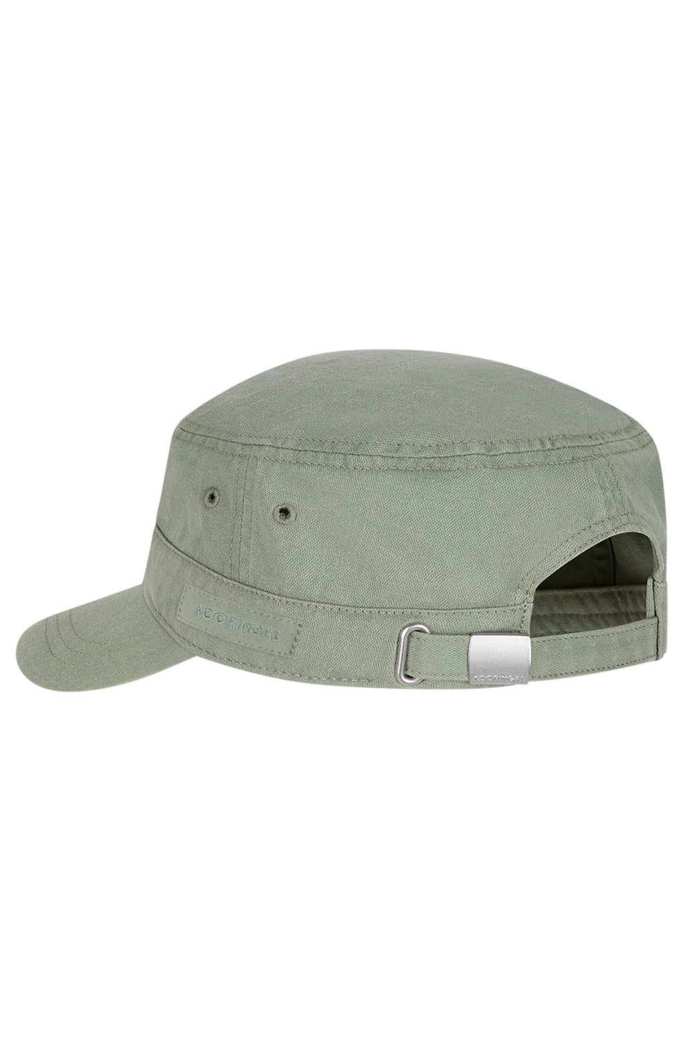Product shot of the Marley Mao Cap in colour Olive (Green), from the back