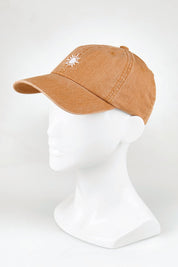 Model Genericm wearing size sample of the Vacay Everyday Cotton Cap - Caramel in colour Caramel, from an angle