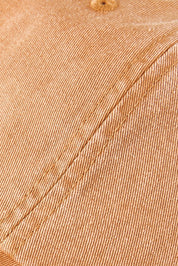 Product shot of the Vacay Everyday Cotton Cap - Caramel in colour Caramel, from the back