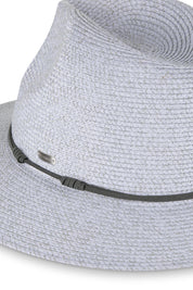 Product shot of the Canwell Packable Safari Hat in colour Denim (Blue), detail