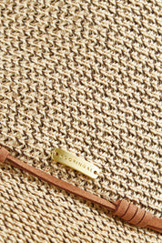 Product shot of the Canwell Packable Safari Hat in colour Natural, detail