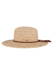 Product shot of the Sawtell Surf Straw Hat in colour Natural, detail