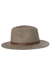 Product shot of the Kallie Merino Wool Safari Hat in colour Natural, detail