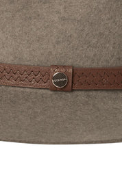 Product shot of the Kallie Merino Wool Safari Hat in colour Natural, detail