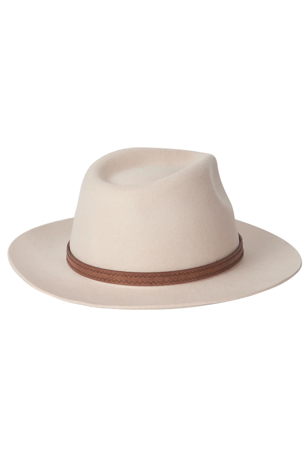 Product shot of the Kallie Merino Wool Safari Hat in colour Nude, from the back