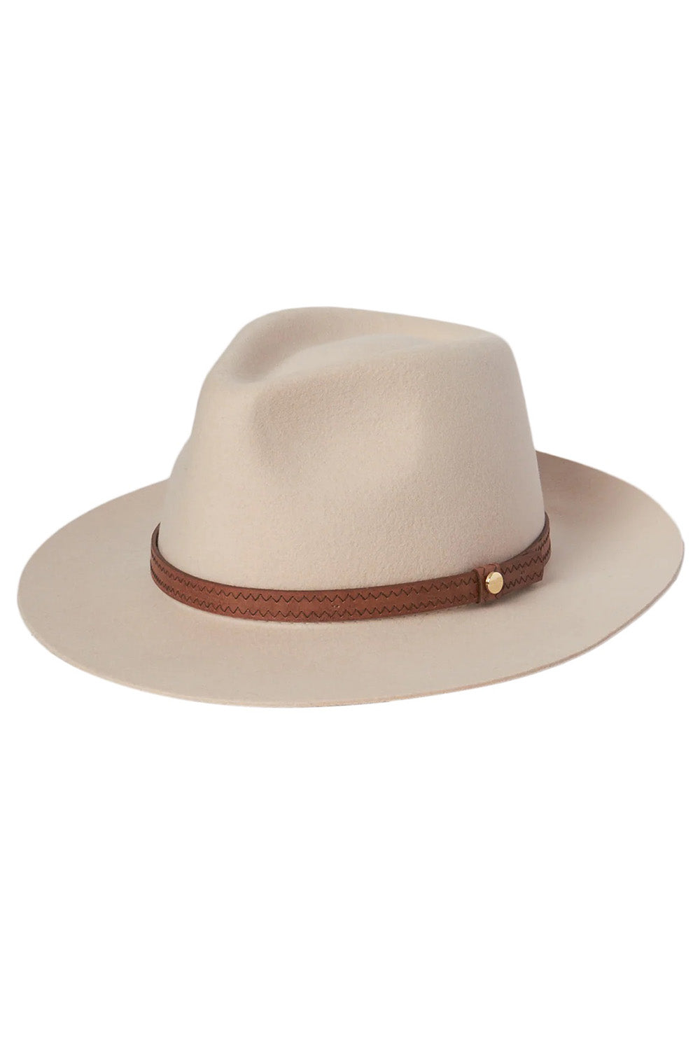 Product shot of the Kallie Merino Wool Safari Hat in colour Nude, from the front
