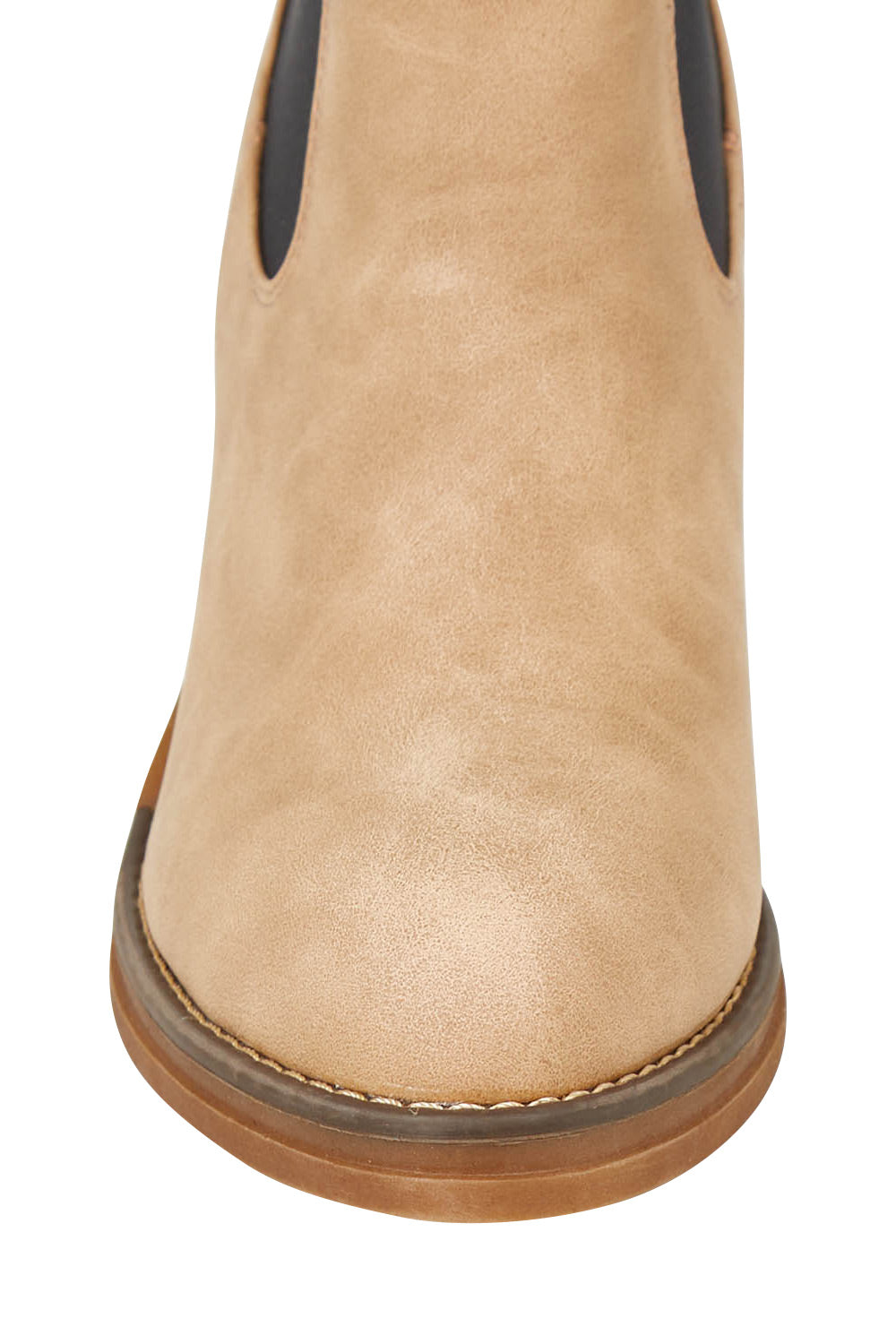 Product shot of the Cleo Ankle Boot in colour Taupe, detail