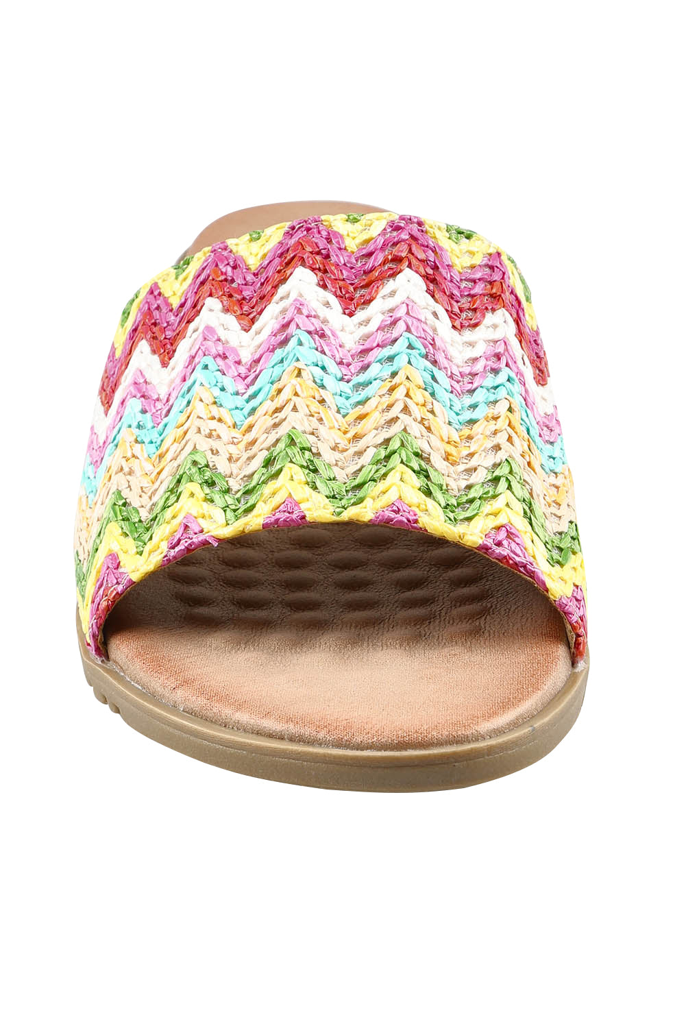 Product shot of the Ganni Slide in colour Brightmult (Pink), detail