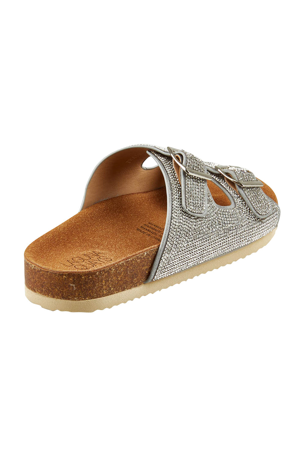 Product shot of the Twain Slide in colour Silverdia (Grey), from the back