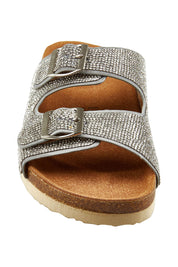 Product shot of the Twain Slide in colour Silverdia (Grey), detail