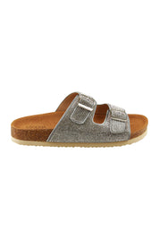 Product shot of the Twain Slide in colour Silverdia (Grey), from the front