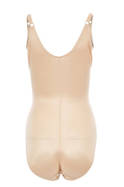 Product shot of the Underbust Smooth Shaping Bodysuit in colour Nude, from the back