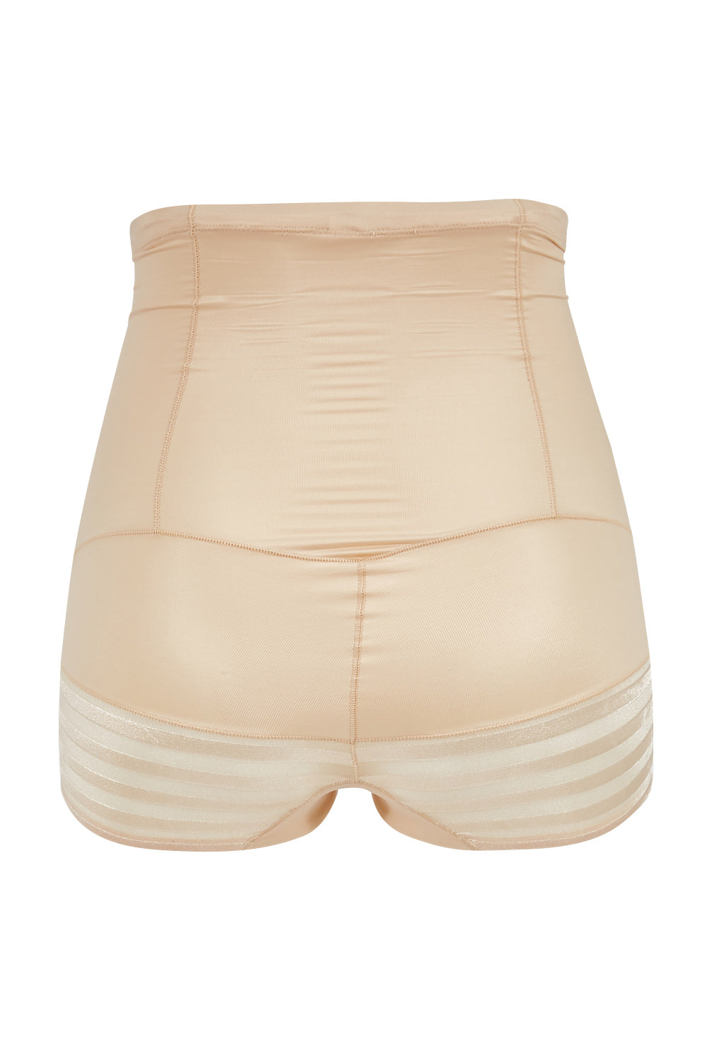 Product shot of the High Waist Shaping Brief in colour Nude, from the back