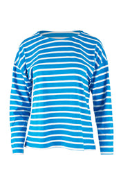 Product shot of the Brigitte Tee in colour Cobalt (Blue), from the front