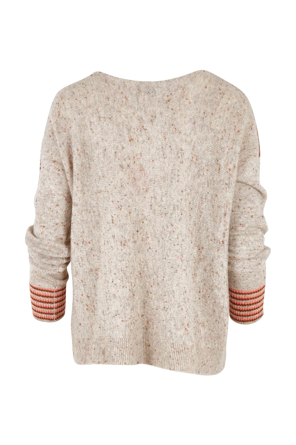 Product shot of the Whirlwind Jumper in colour Earth, from the back