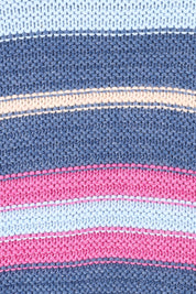 Product shot of the Multi Stripe Cotton Blend Jumper in colour Oat, detail