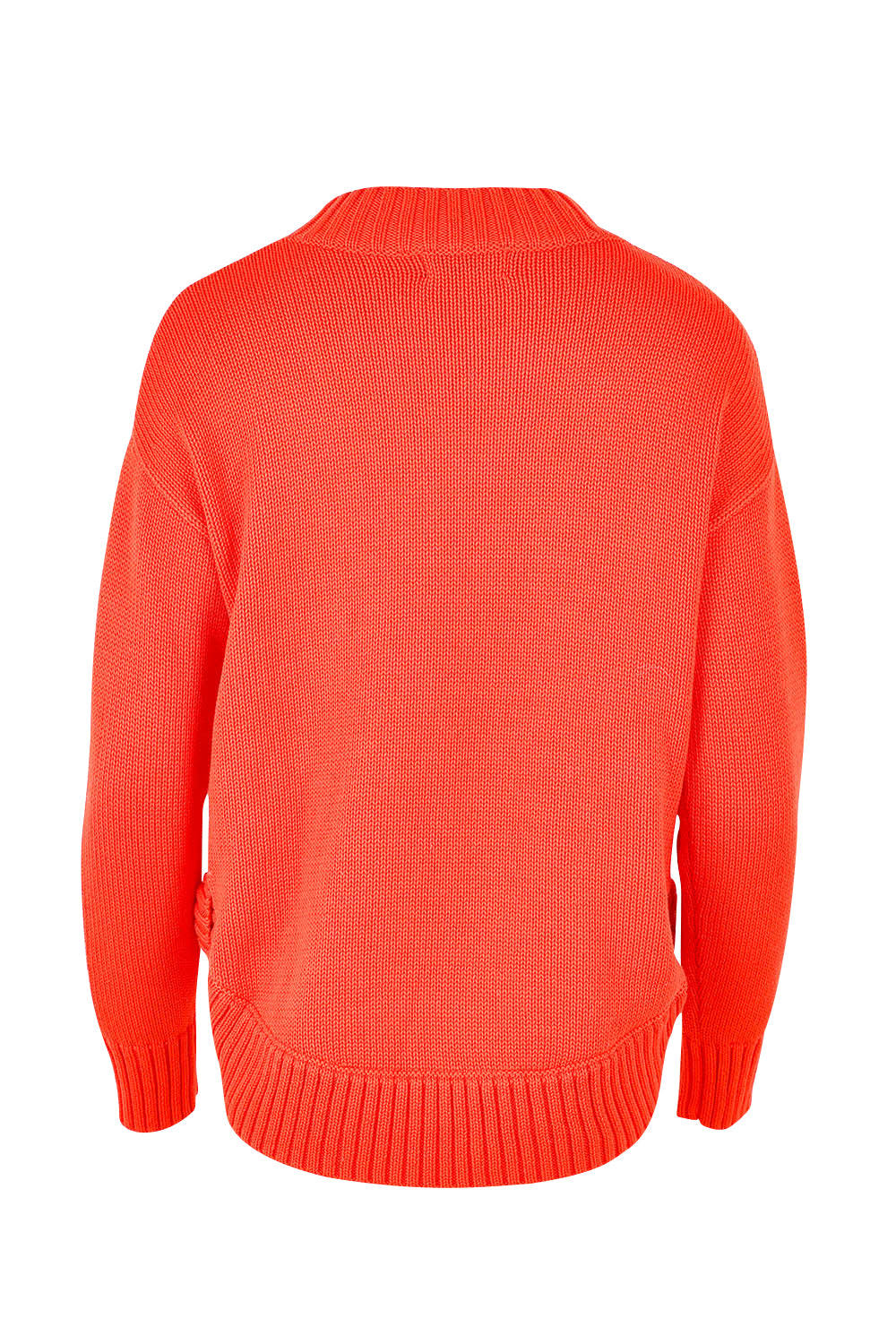 Product shot of the Cotton Mock Turtle in colour Persimmon, from the back