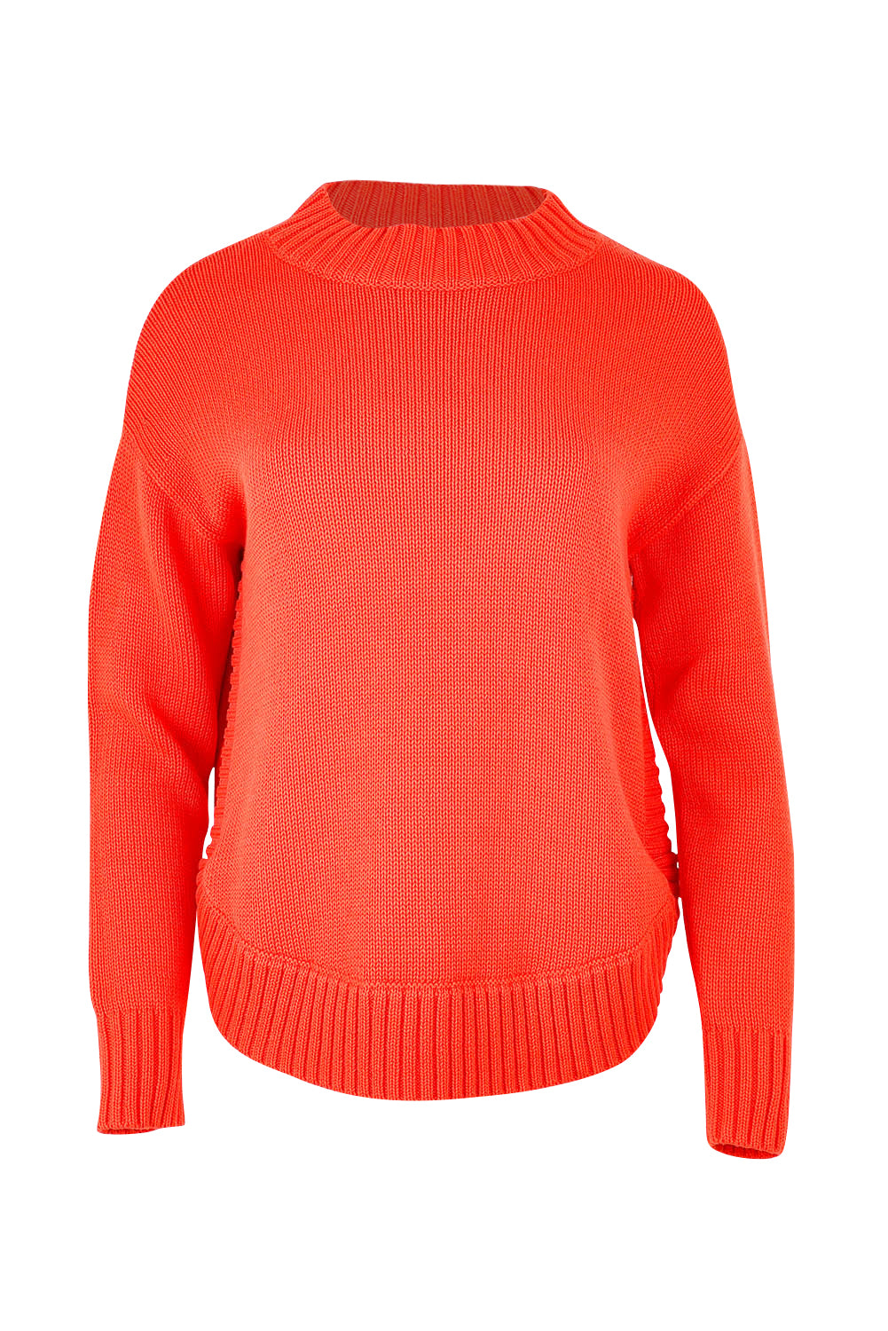 Product shot of the Cotton Mock Turtle in colour Persimmon, from the front