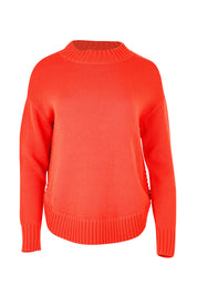 Product shot of the Cotton Mock Turtle in colour Persimmon, from the front