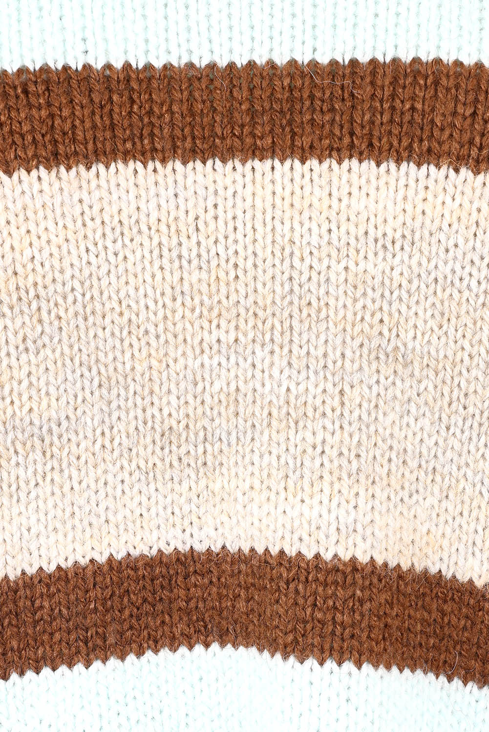 Product shot of the Lofty Stripe Jumper in colour Oat, detail