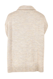 Product shot of the Lofty Tunic in colour Oat, from the back