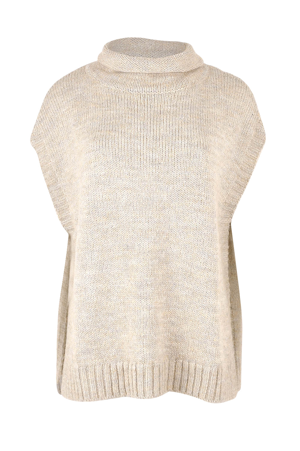Product shot of the Lofty Tunic in colour Oat, from the front