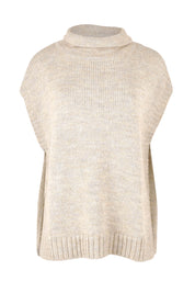 Product shot of the Lofty Tunic in colour Oat, from the front