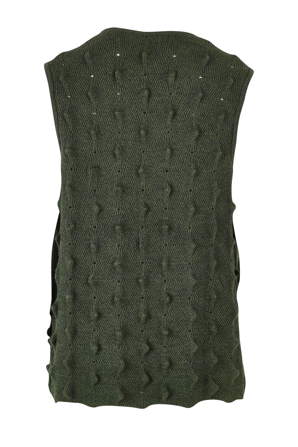 Preloved Crock Cotton Cashmere Vest - Moss