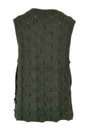 Preloved Crock Cotton Cashmere Vest - Moss