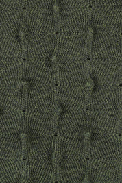 Product shot of the Crock Cotton Cashmere Vest in colour Moss (Green), detail