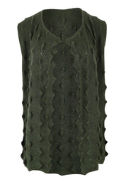 Preloved Crock Cotton Cashmere Vest - Moss