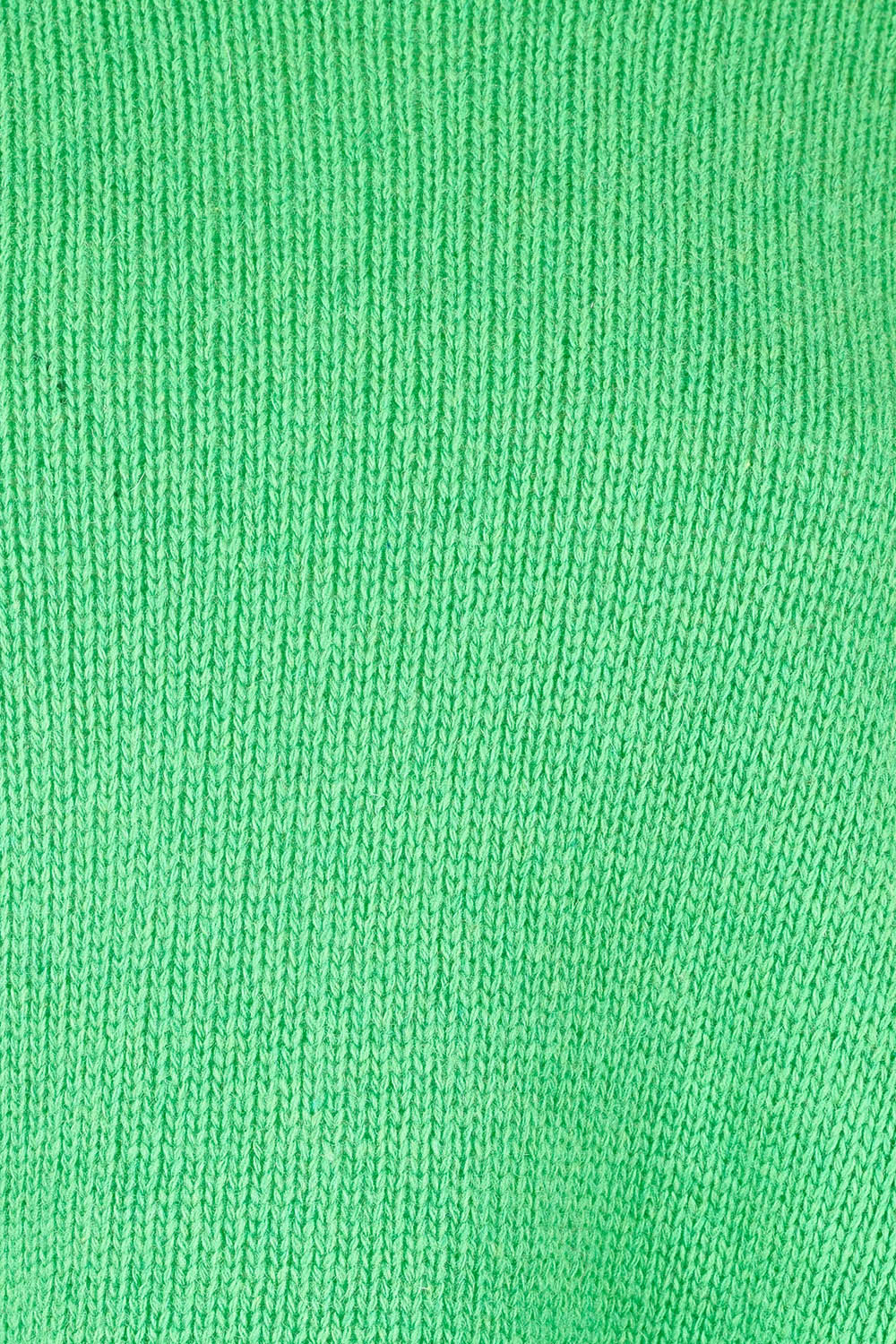 Product shot of the Wide Sleeve Lambswool Crew in colour Parakeet (Green), detail