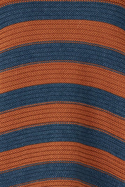 Chunky Stripe Cotton Blend Crew Knit – Nutmeg