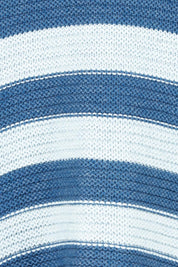 Chunky Stripe Cotton Blend Crew Knit – Steel