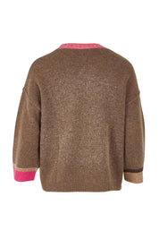 Trim Detail Wool Blend Jumper – Rosewood