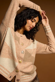 Geo Wool Blend Knit Cardi Cardi – Tawny