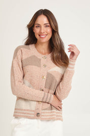 Geo Wool Blend Knit Cardi Cardi – Tawny