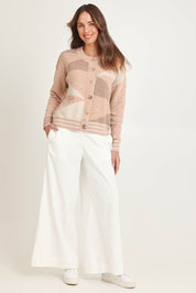 Geo Wool Blend Knit Cardi Cardi – Tawny