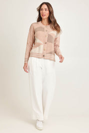 Geo Wool Blend Knit Cardi Cardi – Tawny