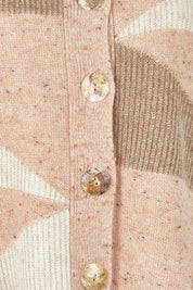 Geo Wool Blend Knit Cardi Cardi – Tawny