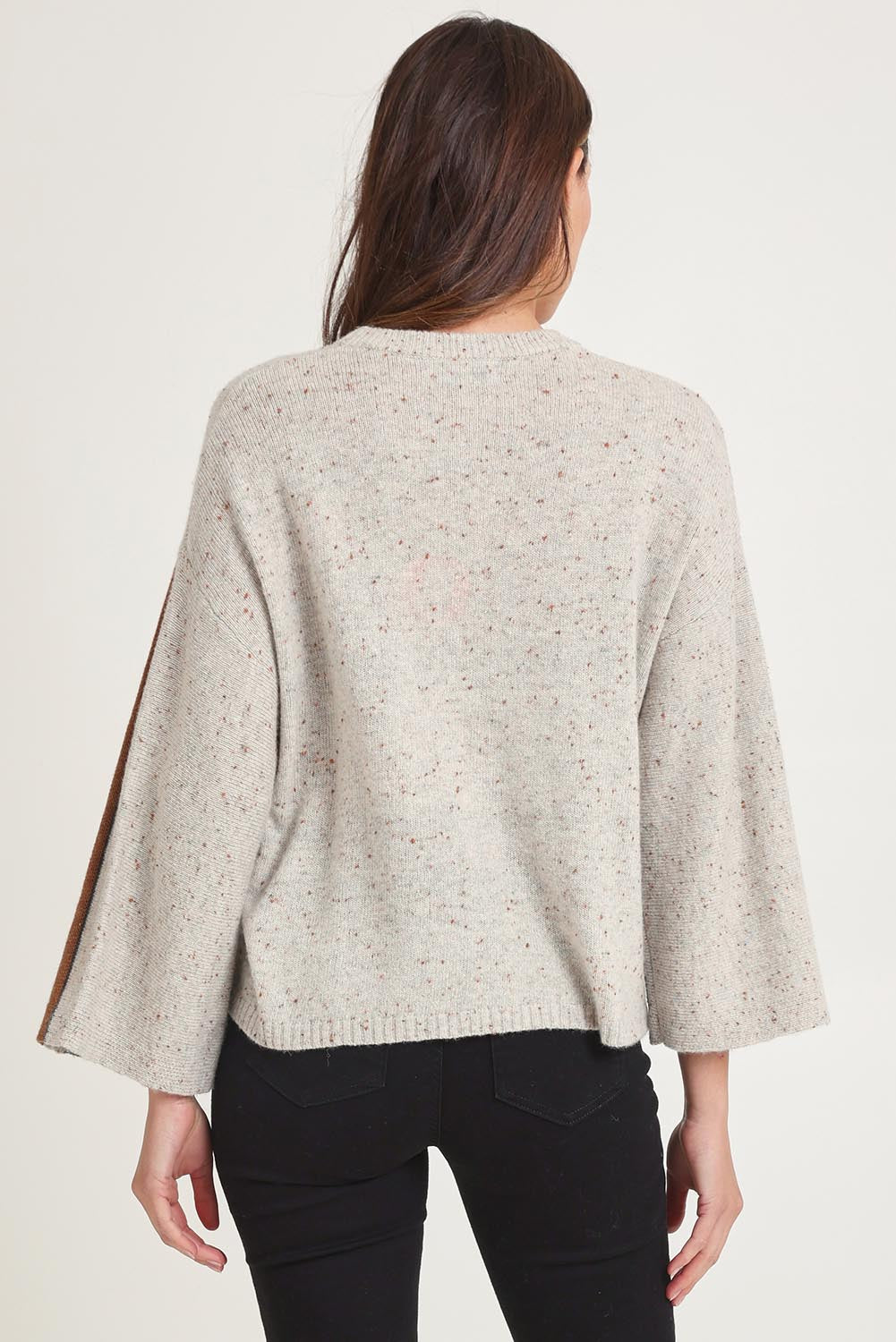 Texture Wool Blend Crew Knit - Natural
