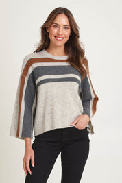 Texture Wool Blend Crew Knit - Natural