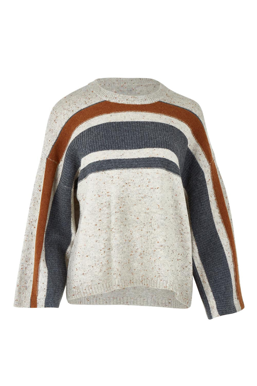 Texture Wool Blend Crew Knit - Natural
