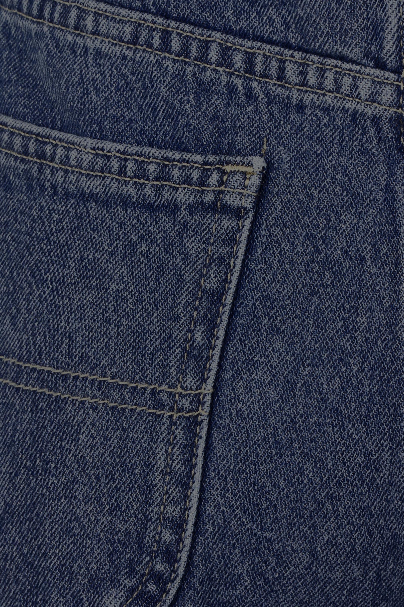 Product shot of the Riders Mid Ain colourLine Wide Leg Jean - Bluehorizo (Blue), detail