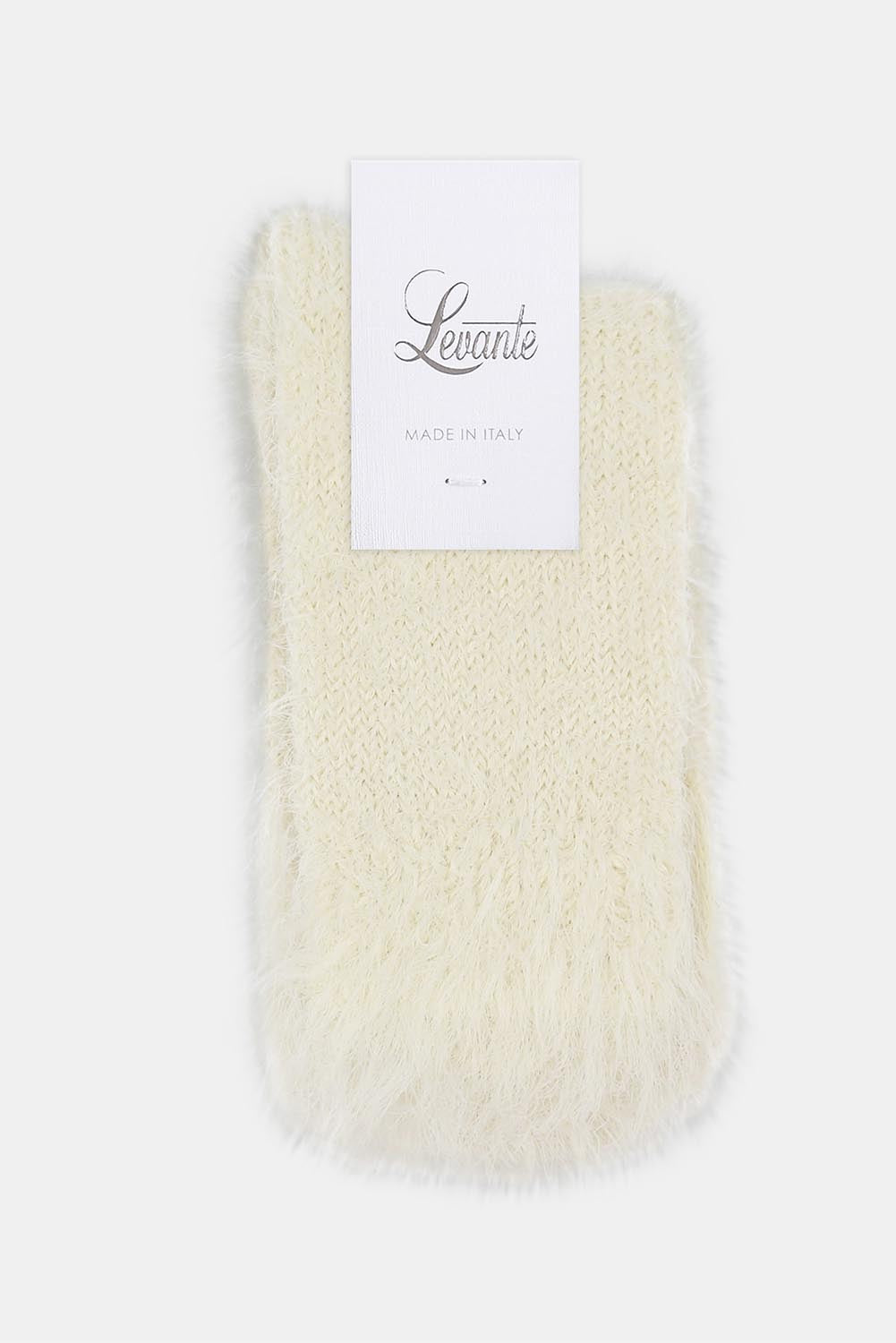 Furry Plush Sock - Cream