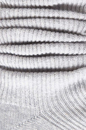 Product shot of the Slouchy Sock in colour Greymarle (Grey), detail