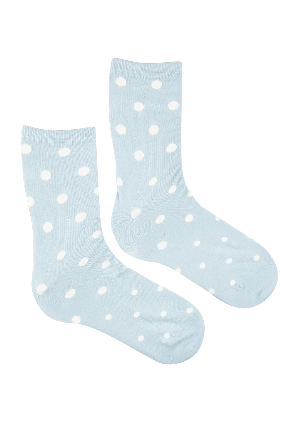 Product shot of the Gigi Spot Sock in colour Capri (Blue), from the front