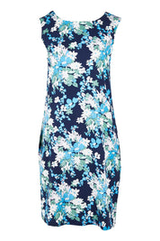 Product shot of the Annie Dress in colour Navy (Blue), from the front